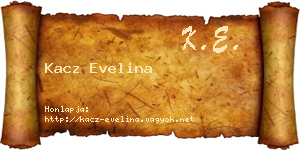 Kacz Evelina névjegykártya